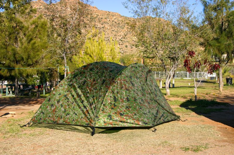 camouflage hut